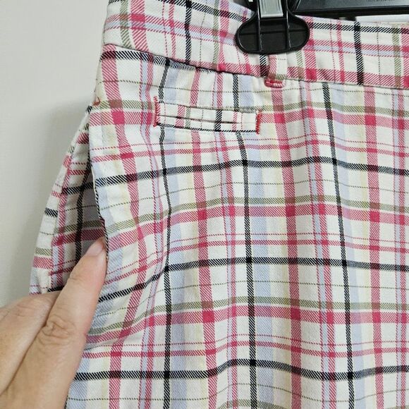 Dockers Woman Bermuda Shorts Women's 20W (38x10) Multicolor Plaid Pockets Casual - Picture 4 of 9